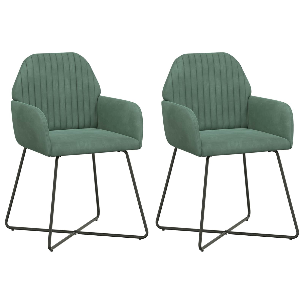 Sillas De Comedor 2 Uds. Terciopelo 55 X 50 X 84 Cm