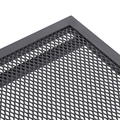 Mesa De Comedor De Malla Extensible Gris Antracita Acero