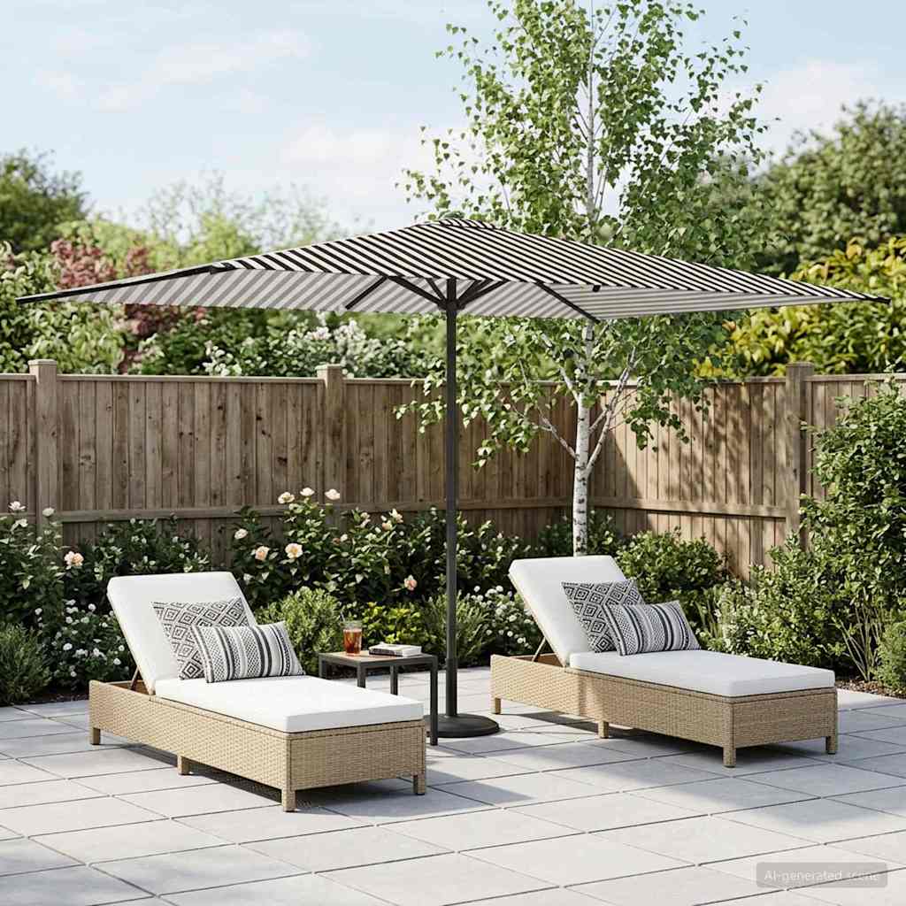 Sombrilla De Jardín 300 X 300 Cm Poliéster Rectangular