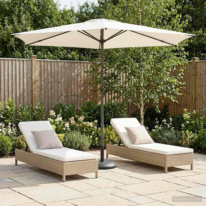 Sombrilla De Jardín 300 X 300 Cm Poliéster Rectangular