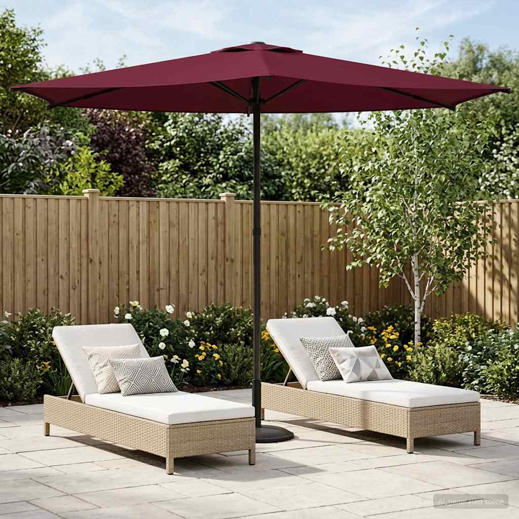 Sombrilla De Jardín 300 X 300 Cm Poliéster Rectangular