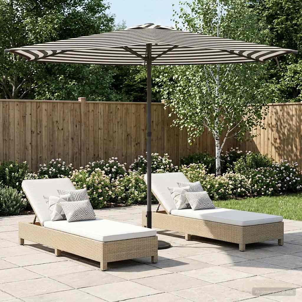Sombrilla De Jardín 300 X 300 Cm Poliéster Rectangular