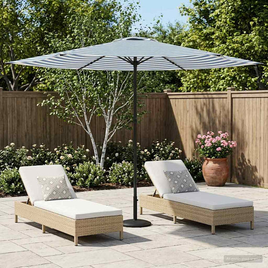 Sombrilla De Jardín 300 X 300 Cm Poliéster Rectangular