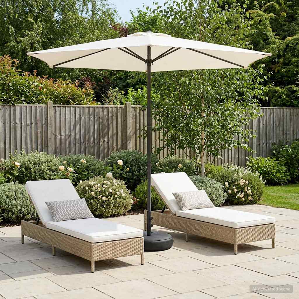 Sombrilla De Jardín 300 X 300 Cm Poliéster Rectangular