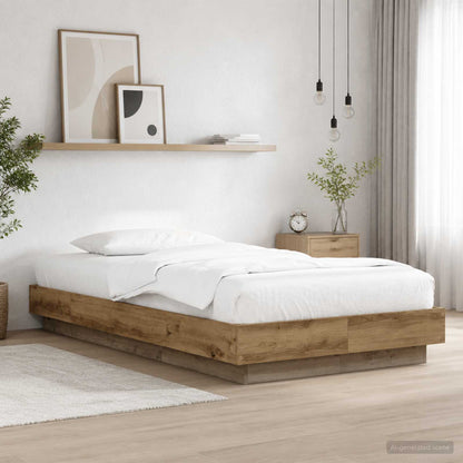 Estructura Cama Con Luces Led Madera