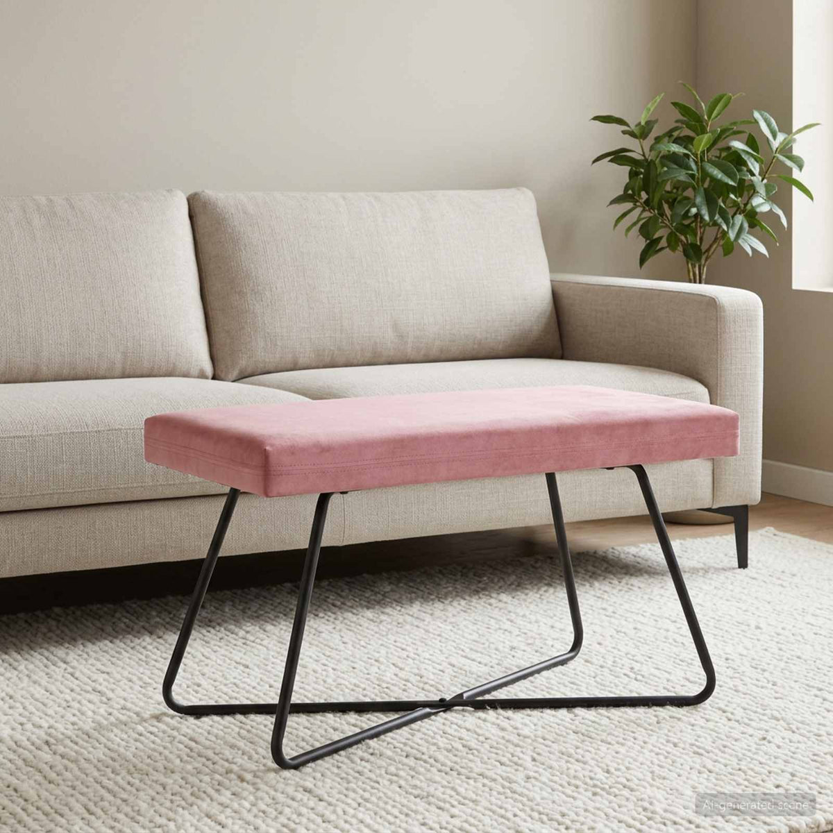 Banco 110 X 40 X 45 Cm Terciopelo