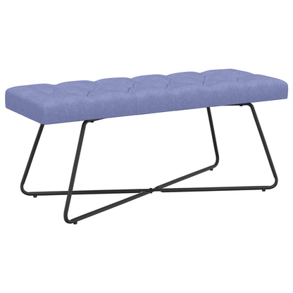 Banco Con Tapicería Con Botones Azul Jeans 110 X 40 X 46 Cm