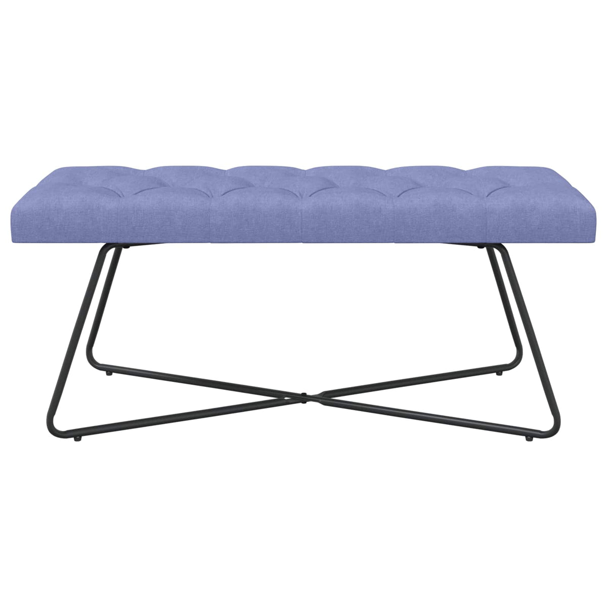 Banco Con Tapicería Con Botones Azul Jeans 110 X 40 X 46 Cm