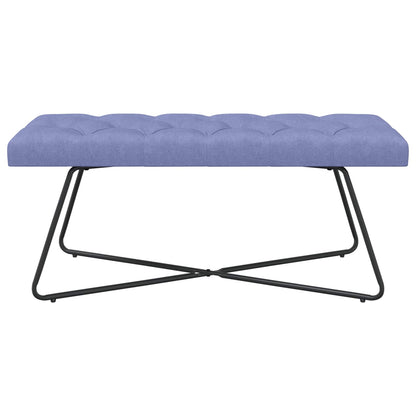 Banco Con Tapicería Con Botones Azul Jeans 110 X 40 X 46 Cm