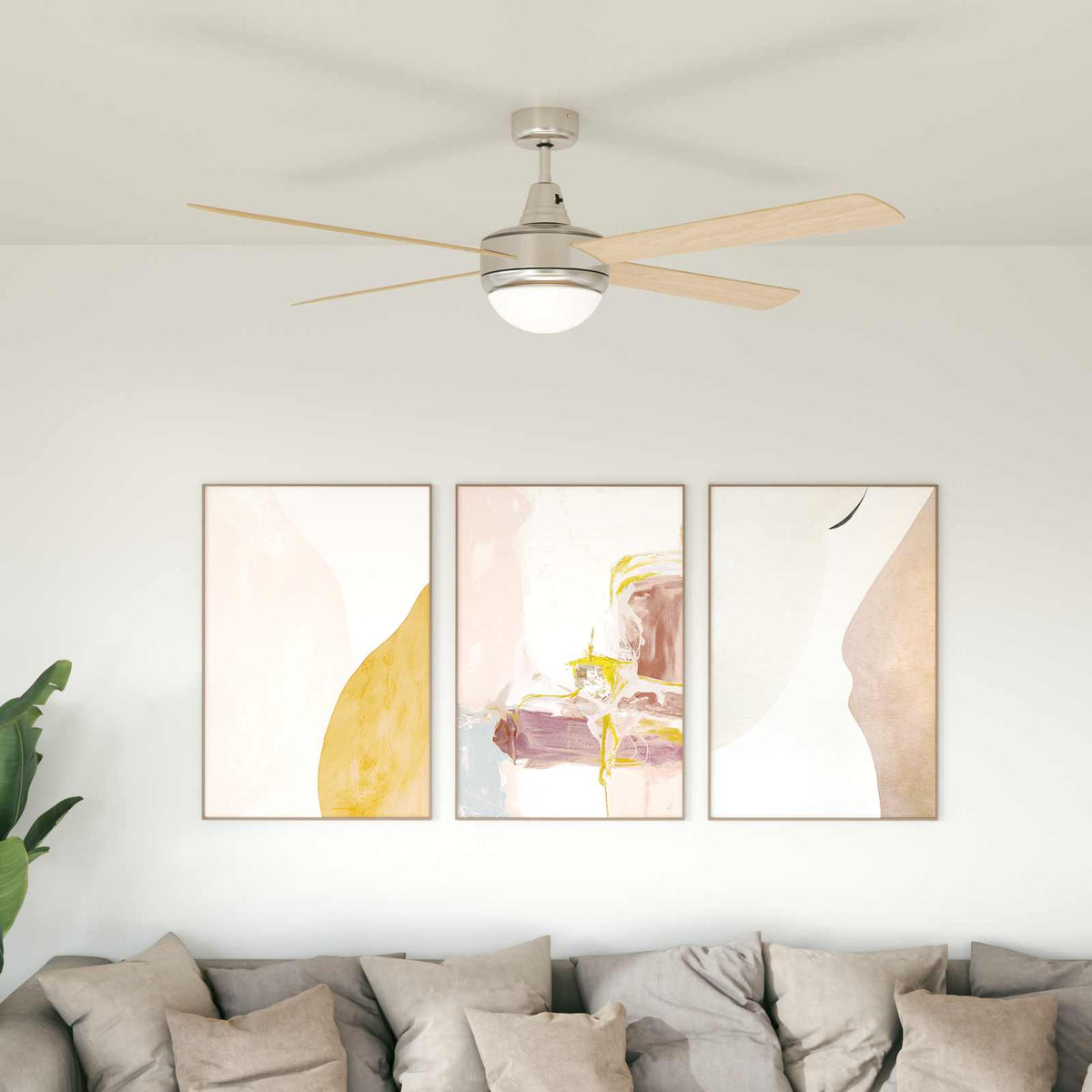 Ventilador De Techo Adornado Con Lámpara