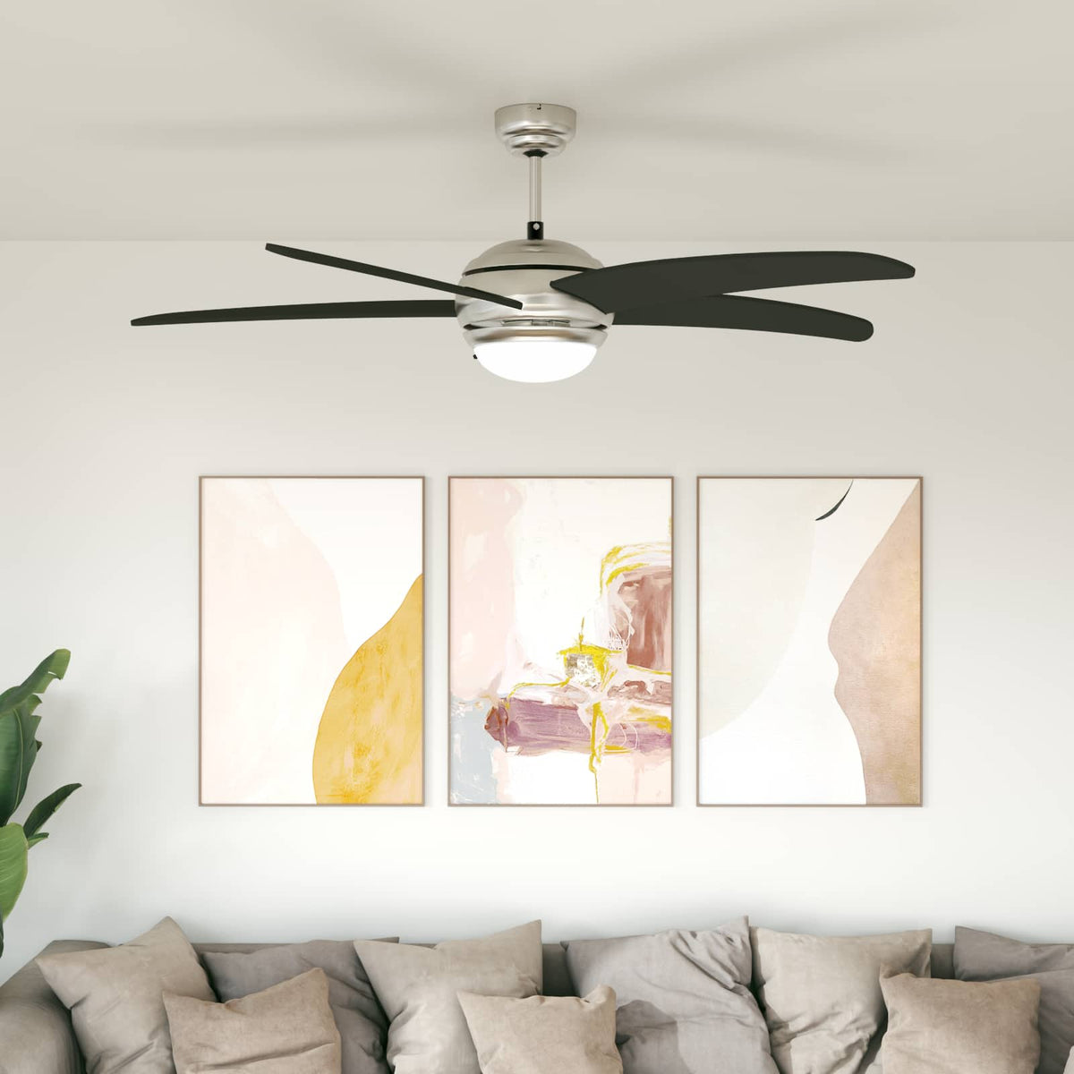 Ventilador De Techo Adornado Con Lámpara