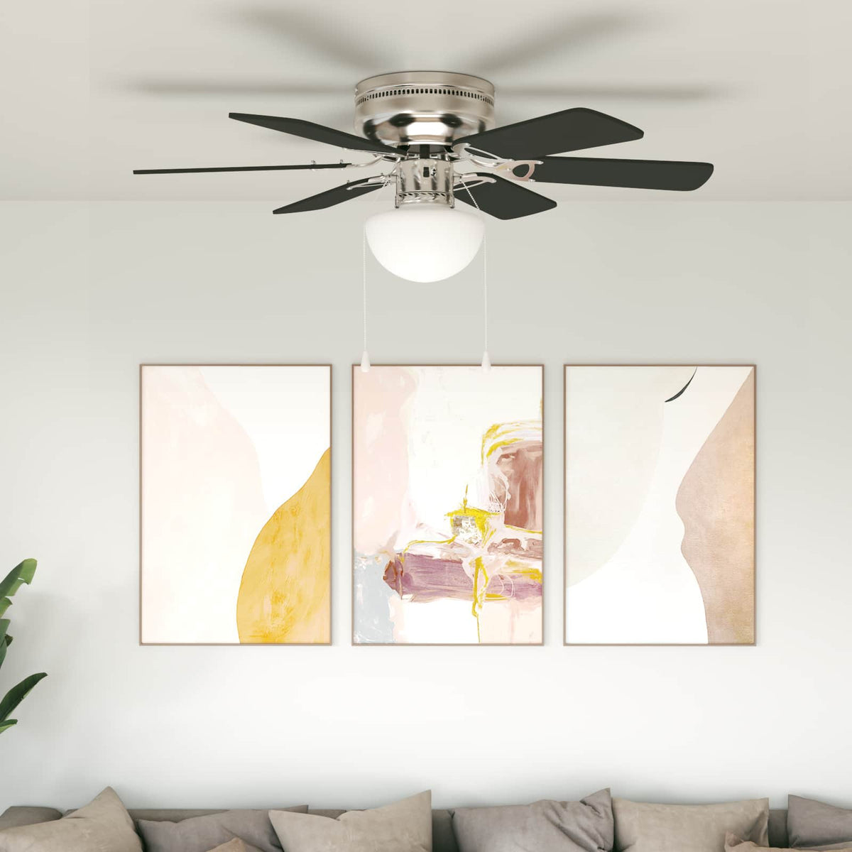 Ventilador De Techo Adornado Con Lámpara