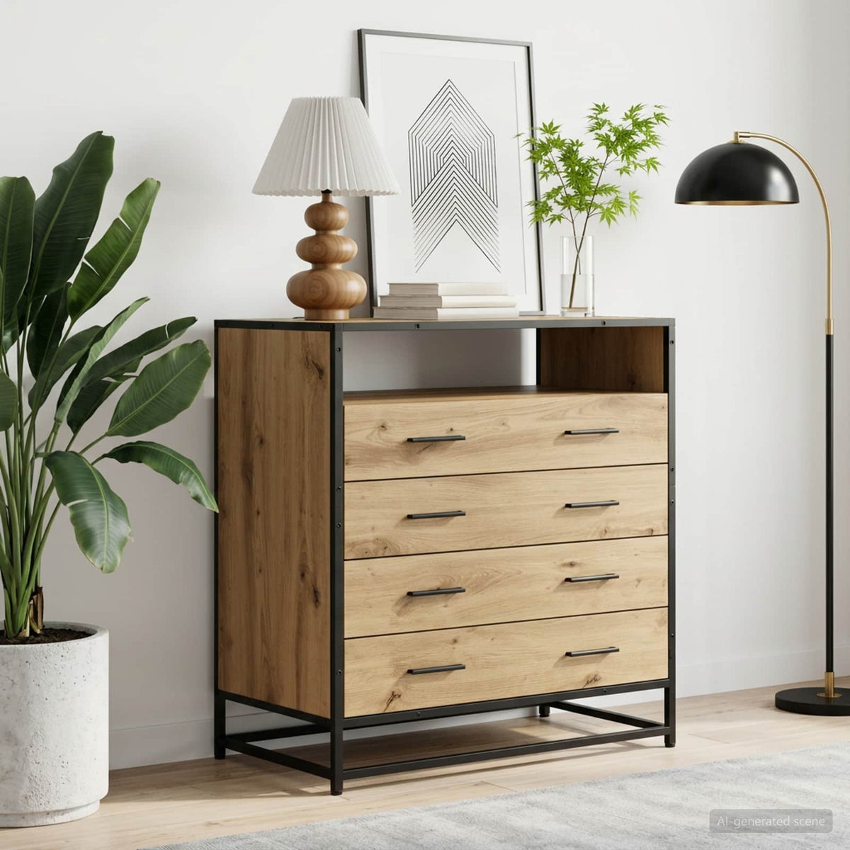 Cómoda De Madera Contrachapada 70X41X83,5 Cm