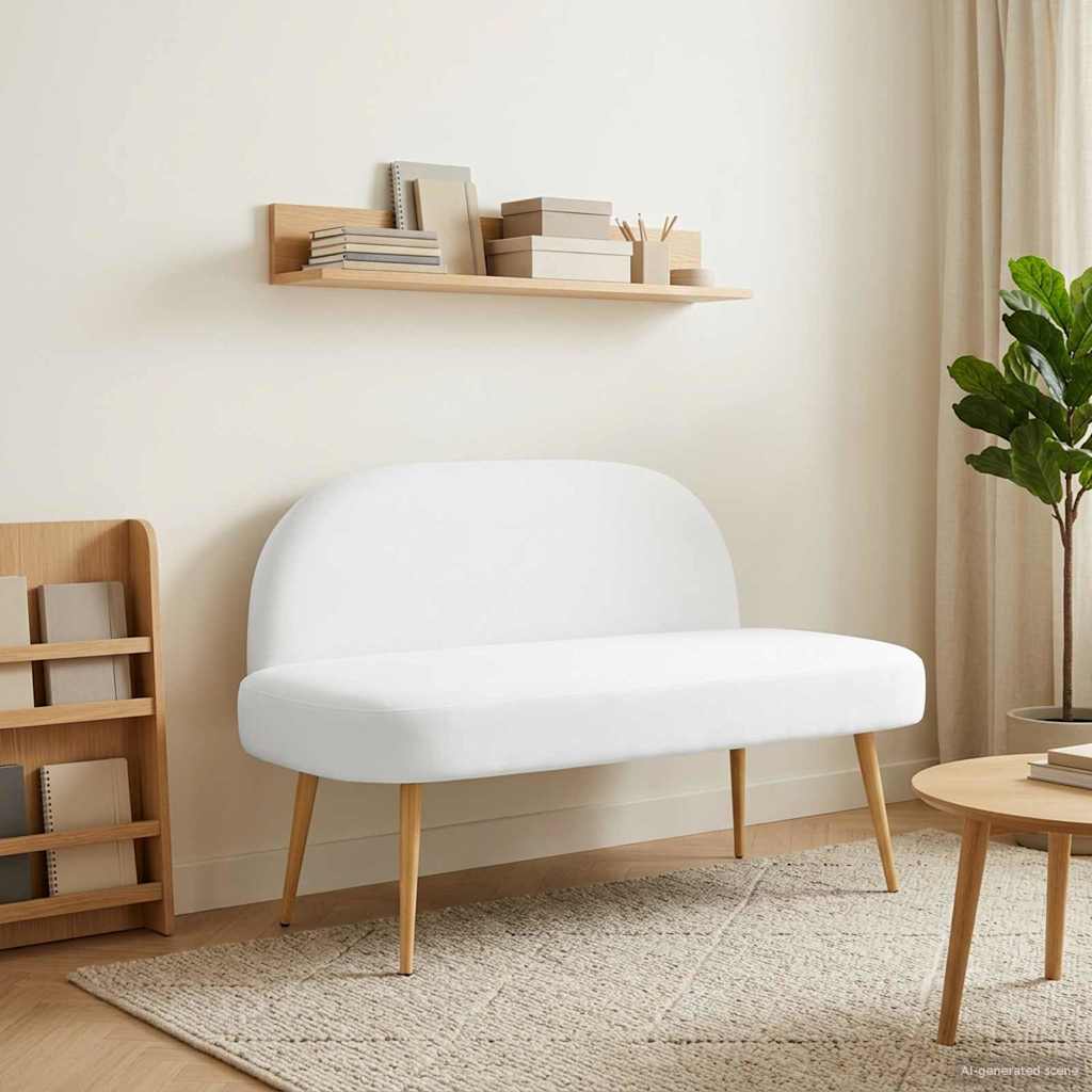 Banco Tapizado Con Respaldo 110 X 60 X 76 Cm