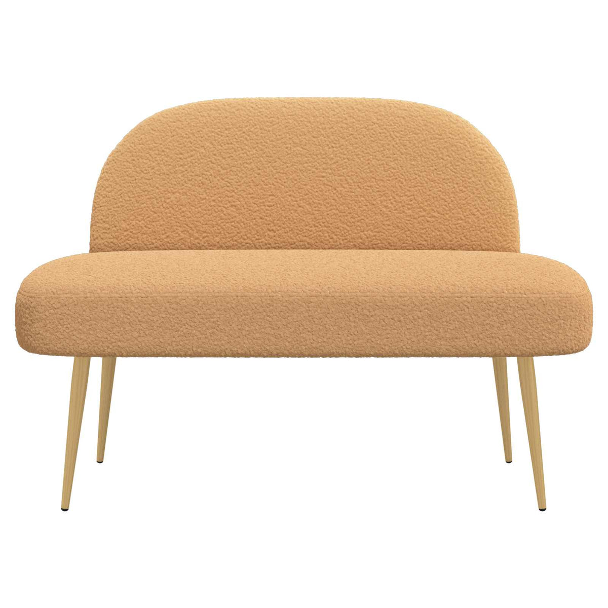 Banco Tapizado Con Respaldo 110 X 60 X 76 Cm Bouclé