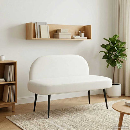 Banco Tapizado Con Respaldo 110 X 60 X 76 Cm