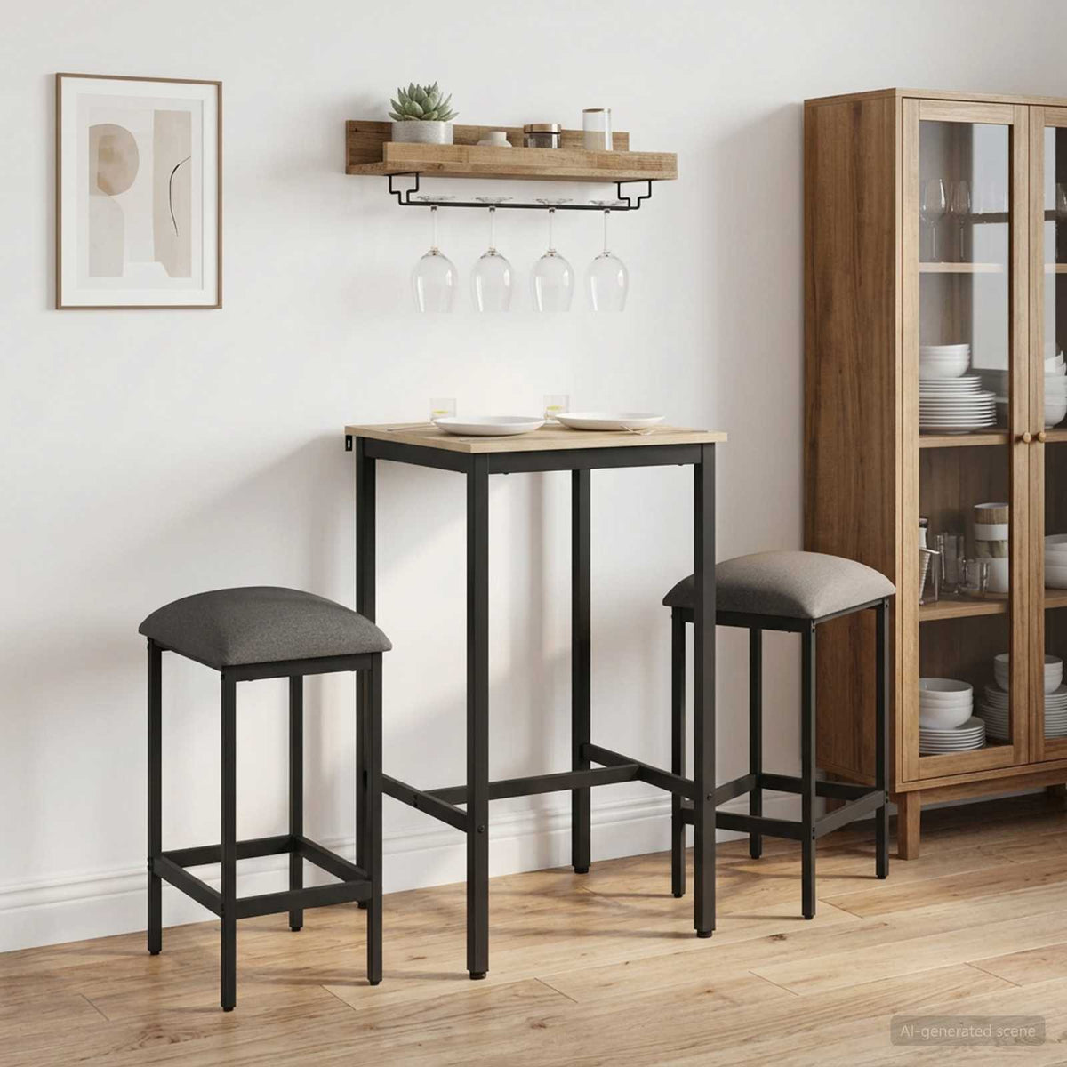 Taburete De Bar Madera De Ingeniería