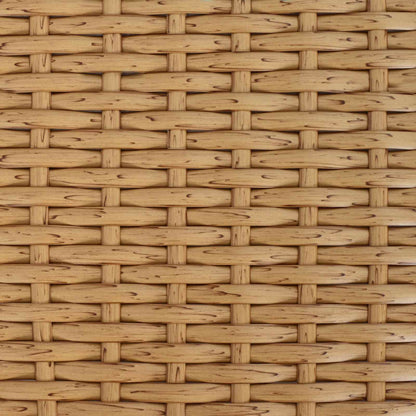 Mesa De Jardín 55 X 55 X 37 Cm Rattan Pe Y Cristal