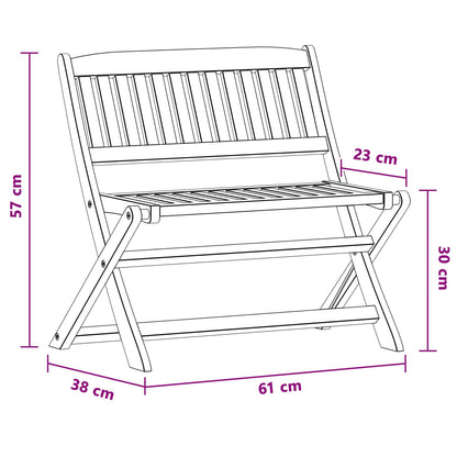 Banco Para Niños 1 -Seater 61 X 38 X 57 Cm Marrón Plegable