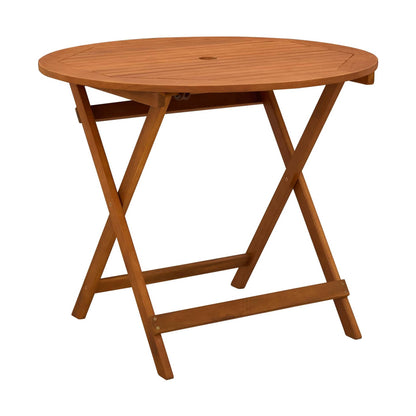 Mesa De Jardín Plegable Marrón