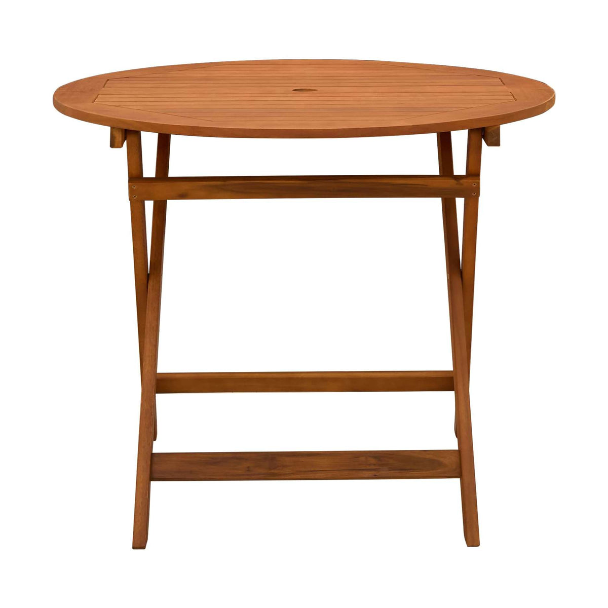 Mesa De Jardín Plegable Marrón