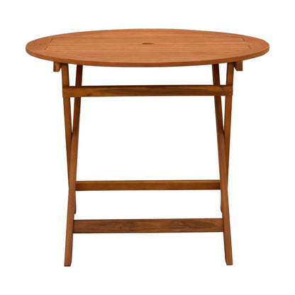 Mesa De Jardín Plegable Marrón