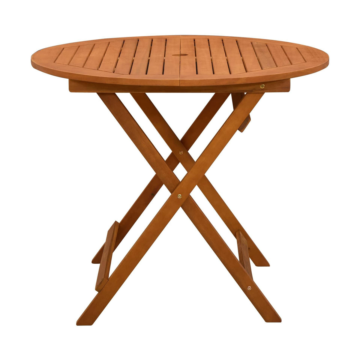 Mesa De Jardín Plegable Marrón