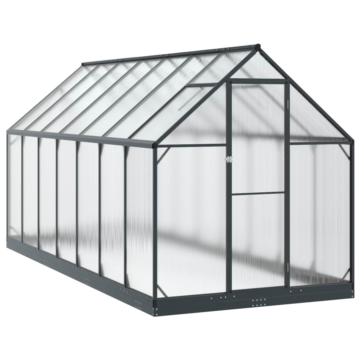 Invernadero De Jardín Gris Antracita 183,5 X 123 X 207 Cm