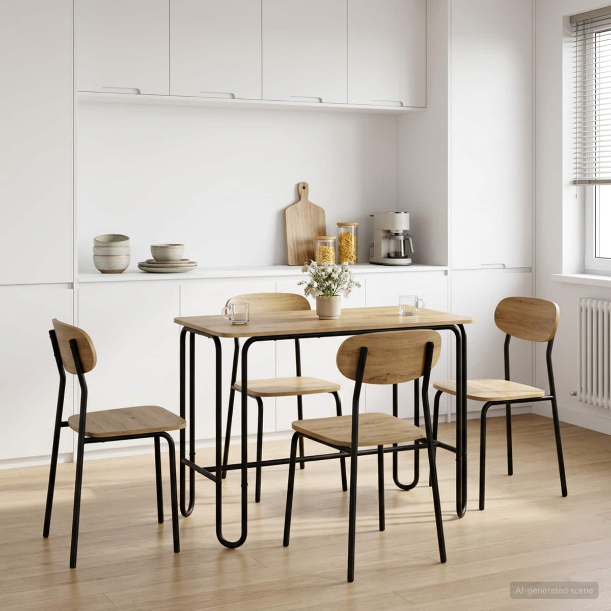 Mesa De Comedor 100 X 50 X 75 Cm Madera De Ingeniería