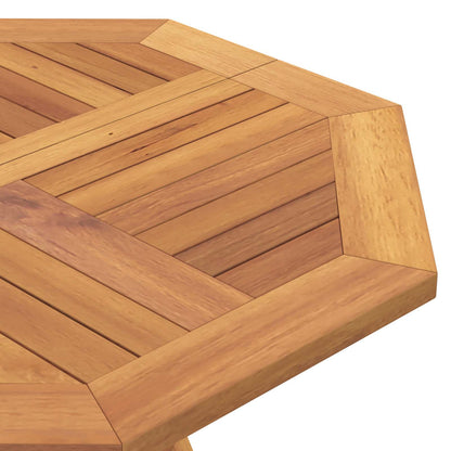 Mesa De Jardín Plegable Natural 90 X 90 X 75 Cm