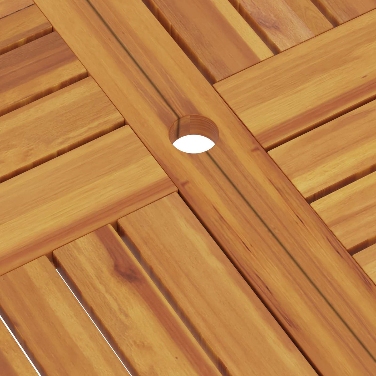 Mesa De Jardín Plegable Natural 90 X 90 X 75 Cm
