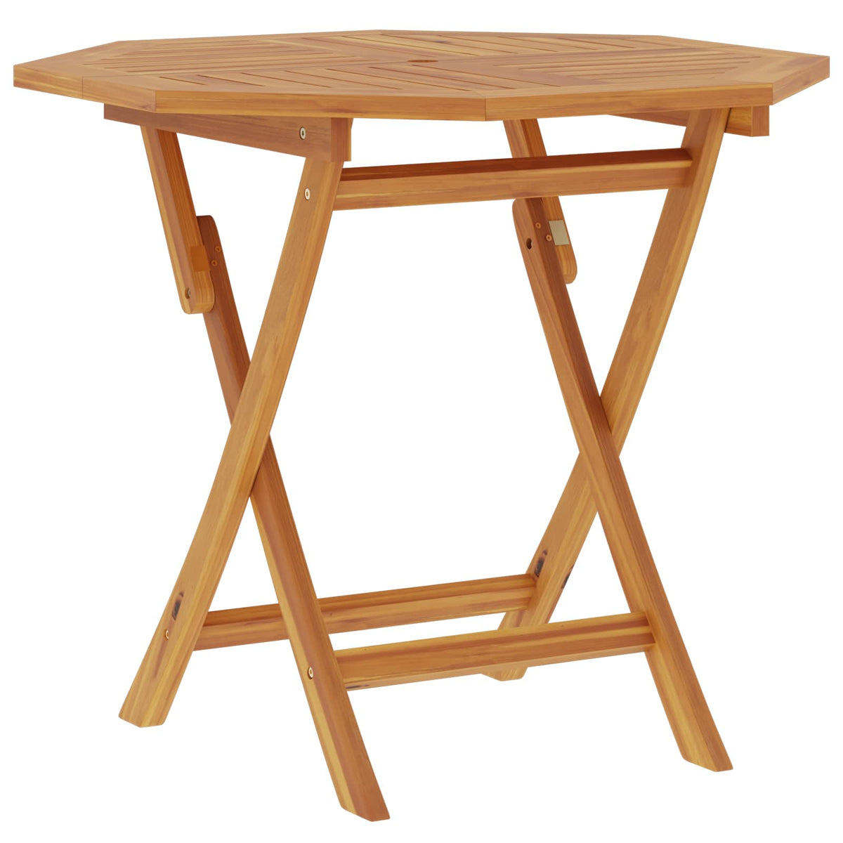 Mesa De Jardín Plegable Natural 90 X 90 X 75 Cm