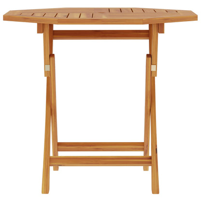 Mesa De Jardín Plegable Natural 90 X 90 X 75 Cm
