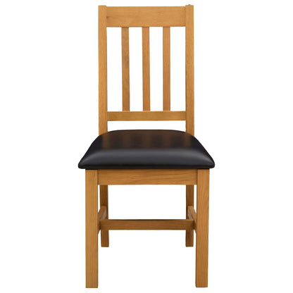 Silla De Comedor Venlo 2 Uds. Madera De Roble Sólido