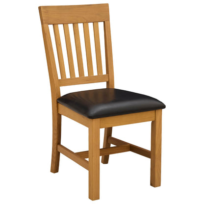 Silla De Comedor 2 Uds. Madera De Roble Sólido