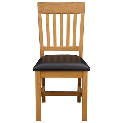 Silla De Comedor 2 Uds. Madera De Roble Sólido