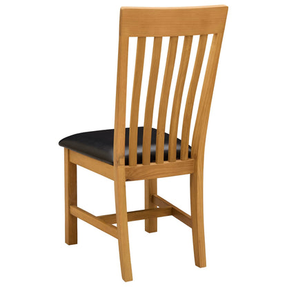 Silla De Comedor 2 Uds. Madera De Roble Sólido