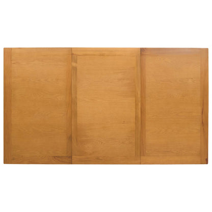 Mesa De Comedor Madera De Roble Sólido Natural
