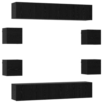 Conjunto De Mueble De Tv 8 Pcs 80 X 30 X 30 Cm