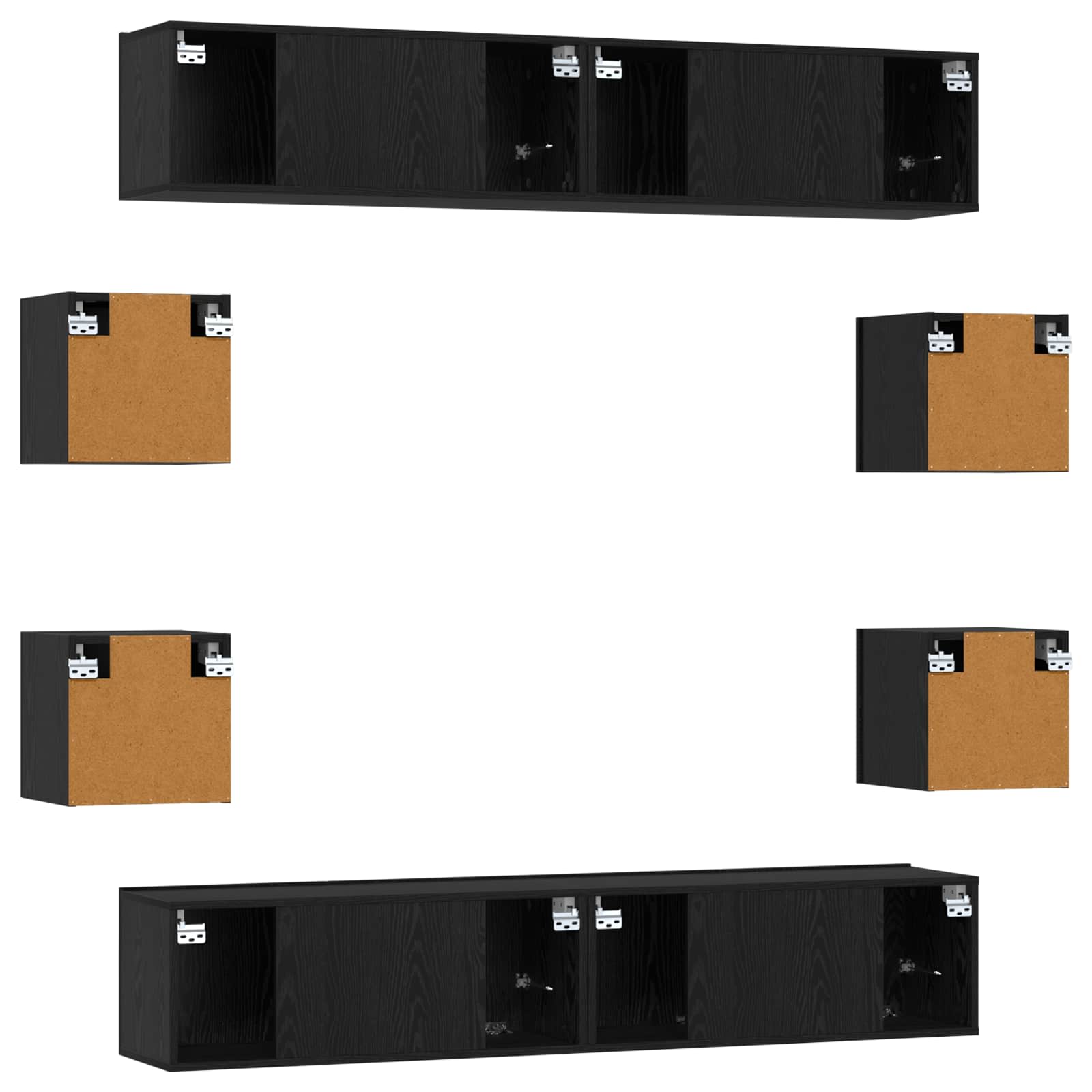 Conjunto De Mueble De Tv 8 Pcs 80 X 30 X 30 Cm