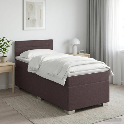 Cama Box Spring Con Colchón Tela