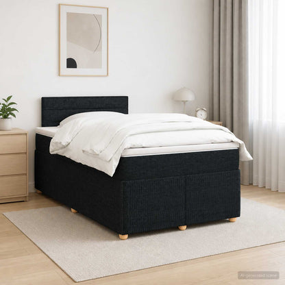Cama Box Spring Con Colchón Tela
