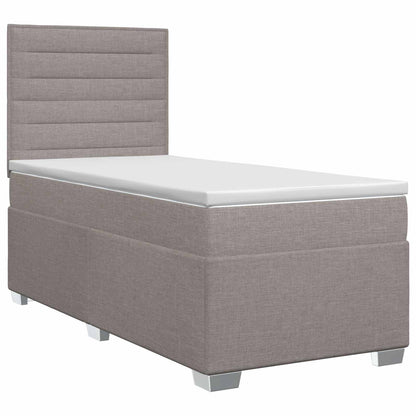 Cama Box Spring Con Colchón Tela