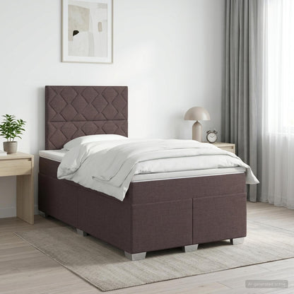 Cama Box Spring Con Colchón Tela
