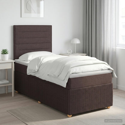 Cama Box Spring Con Colchón Tela