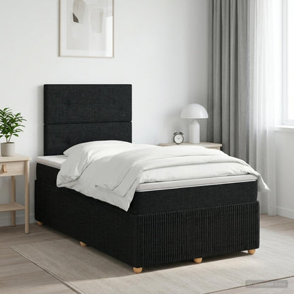 Cama Box Spring Con Colchón Tela