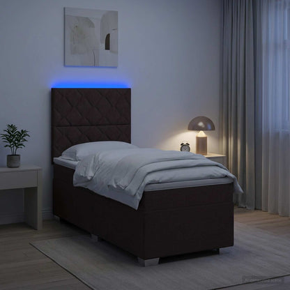 Cama Box Spring Con Colchón Tela