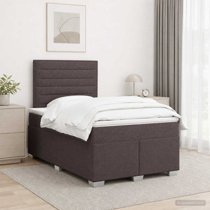 Cama Box Spring Con Colchón Tela