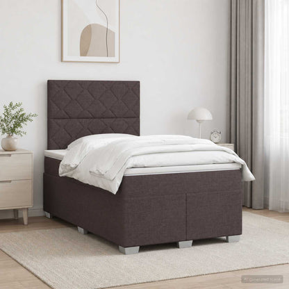 Cama Box Spring Con Colchón Tela
