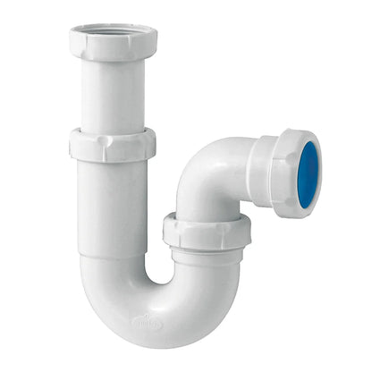 Sifón P horizontal Jimten lavabo/bidet 1 1/2" blanco Ø40mm S-31